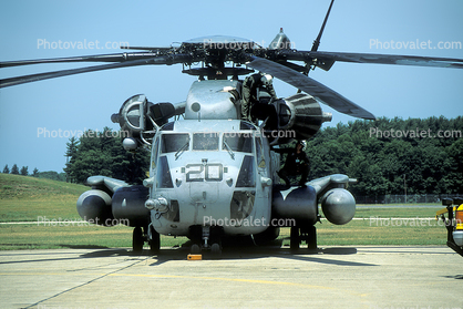 Sikorsky CH-53 Stallion prepping for flight