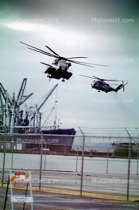 ships, Sikorsky CH-53E Super Stallion, flight, flying