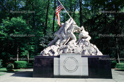 stone replica of the Iwo Jima statute