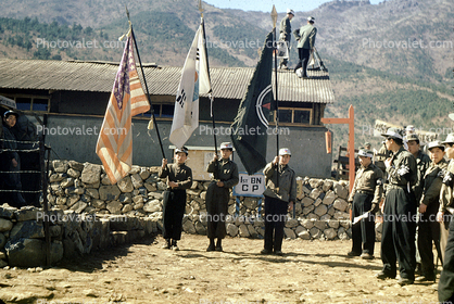 Color Guard, Korean War, 1950s
