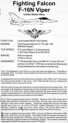 F-16N Viper Aggressor Squadron