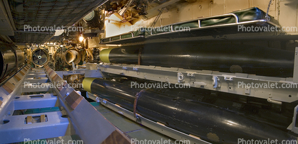 Forward Torpedo Room, USS Pampanito (SS-383), World War-II, Balao class, Submarine, WW2, WWII, United States Navy, USN, Panorama