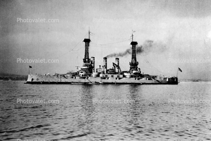 USS Connecticut Battleship 18, Great White Fleet, 1908