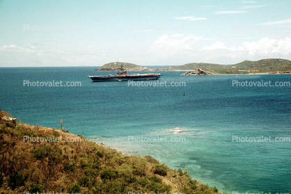 USS Intrepid Aircraft Carrier, CV-11. . Thomas Virgin Islands, Essex-class aircraft carrier, 1960s