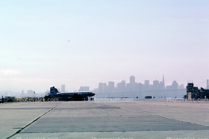Alameda NAS, USN, United States Navy, Alameda Naval Air Station, NAS, skyline, 10 July 1982