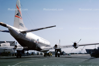148883, NADC, Lockheed P-3A Orion, USN, Alameda Naval Air Station, NAS, NP-3D, 10 July 1982