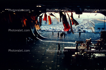 Hangar inside USS Kitty Hawk (CV-63)