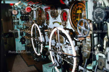 Steering Wheels, USS LING (SS-297), World War-II, Balao class, Submarine, World War-II, WW2, WWII, United States Navy, USN
