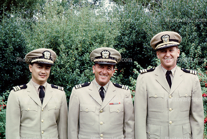 Enlisted Navy Men, Uniform, Hats, smiles, formal, suits, USN, United States Navy, 1950s