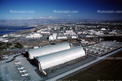Dirigible Airship Hangars, Moffett Field, Sunnyvale, eastbay hills