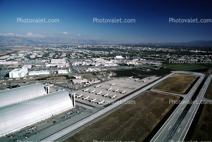 Runway, tarmac, Airship Hangars, Moffett Field, Sunnyvale