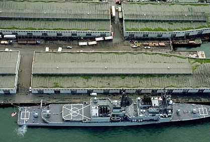 USS Callaghan, (DDG-994), Kidd-class destroyer, Dock, Pier, USN, United States Navy