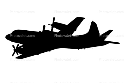 Lockheed P-3 Orion silhouette, logo, shape