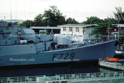 F-729, Guns, Ship, Bow, Tahiti, vessel, hull