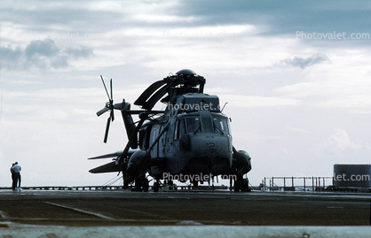 SH-3 Sea King on deck