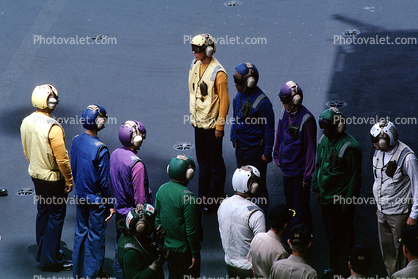 USS Ranger CVA-61, Standing in Attention to Receive the Governor of Hawaii