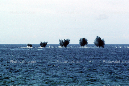 Explosions in the Pacific Ocean