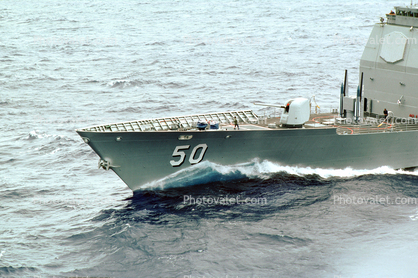 Bow, USS Valley Forge (CG-50), Ship, Ticonderoga-class cruiser, Aegis combat system