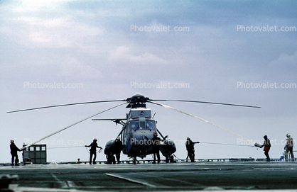 Sikorsky SH-3 Sea King on the Flight Deck of the USS Ranger