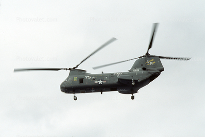 Boeing CH-46 Sea Knight 75, Flight, Flying, USN, United States Navy