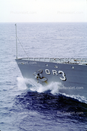 USS Kansas City, (AOR-3), Wichita Class Replenishment Oiler, OR3, Bow, Ship