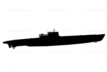 U-boat silhouette, shape, logo