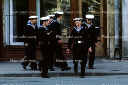 Russian Sailors, Soviet, men, May 1973