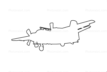 Grumman TF-1Q Trader outline, line drawing, shape