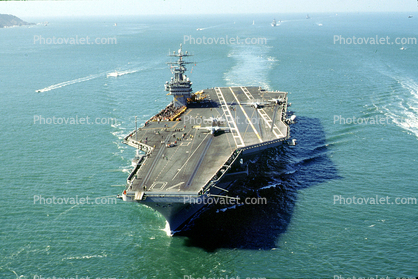 USS Carl Vinson With Fighter Jets Prepping for take-off