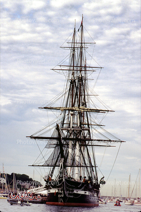 Boston Harbor, Harbor, Rigging, Mast, USS Constitution