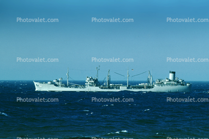 USS Cacapon (AO-52), Cimarron-class fleet oiler, Oil Tanker, at Sea, replenishment, USN, U.S. Navy, Ship, vessel, hull
