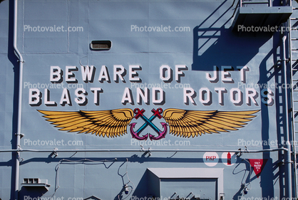 Beware of Jet Blast and Rotors, USS Tarawa (LHA-1), Wings, Anchor