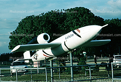 Loon, cruise missile derived from the V-1, Ram Jet, Pulse Engine, USN, United States Navy, Point Mugu Naval Base, Ventura County, California, UAV