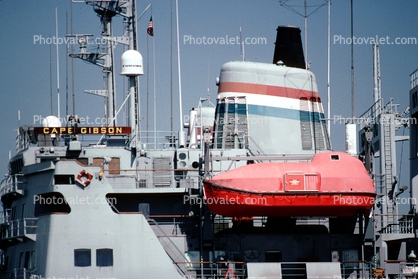 Lifeboat, Smokestack, Alameda Naval Air Station, NAS, USN