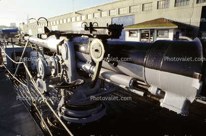4-inch/50 caliber gun, USS Pampanito (SS-383), World War-II, Balao class, Submarine, WW2, WWII, United States Navy, USN