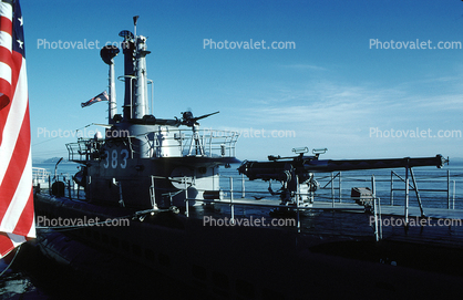 4-inch/50 caliber gun, USS Pampanito (SS-383), World War-II, Balao class, Submarine