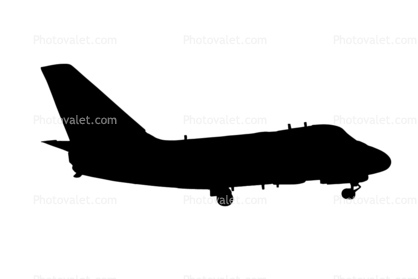 Lockheed S-3A Viking silhouette, logo, shape