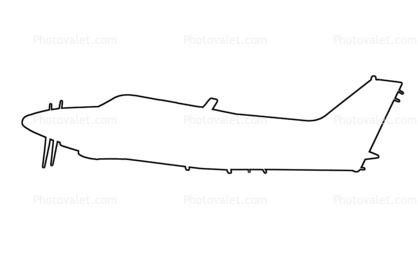 T-44 Pegasus  outline, line drawing