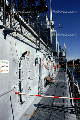 Walkway on USS Laffey DD-724, Sumner-class Destroyer