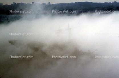 fog, Ghost ship, vessel, hull, warship