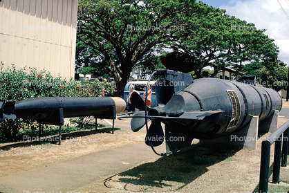 Midget Submarine, minisub, WWII torpedo, Pacific Submarine Museum, Pearl Harbor
