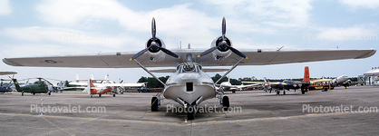 PBY-5A, Pensacola Naval Air Station, Panorama, 1940s, NAS, USN