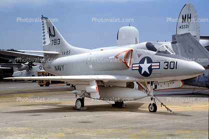 A4D-1 Skyhawk, VA-83, Pensacola Naval Air Station, National Museum of Naval Aviation, NAS, 1956