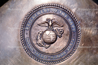 United States Marine Corps, Department of the Navy, emblem, logo, medallion, Round, Circular, Circle
