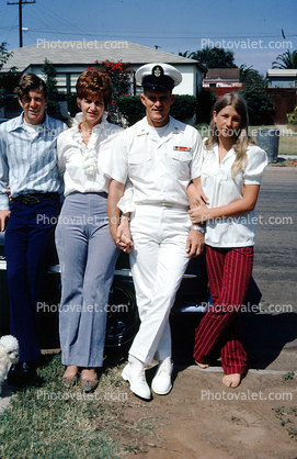 Dress Whites, Uniform, men, sailor, graduation, August 1972, 1970s