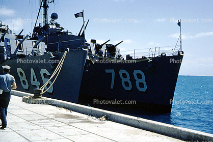 USS HOLLISTER (DD-788), Destroyer, Midway Island, 1957, 1950s