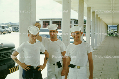 Sailors, Men, Navy Base, Guam, 1940s