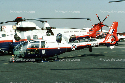 XZ936, Aerospatiale SA341D Gazelle HT.3, Empire Test Pilots School, Helicopter, Fairford England