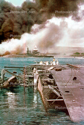 Japanese Attack on Pearl Harbor, World War-II, WW2, WWII, December 7 1941, 1940s