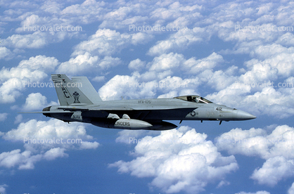 VFA-105 Gunslingers, 412, McDonnell Douglas F-18, Air-to-Air, USAF, milestone of flight